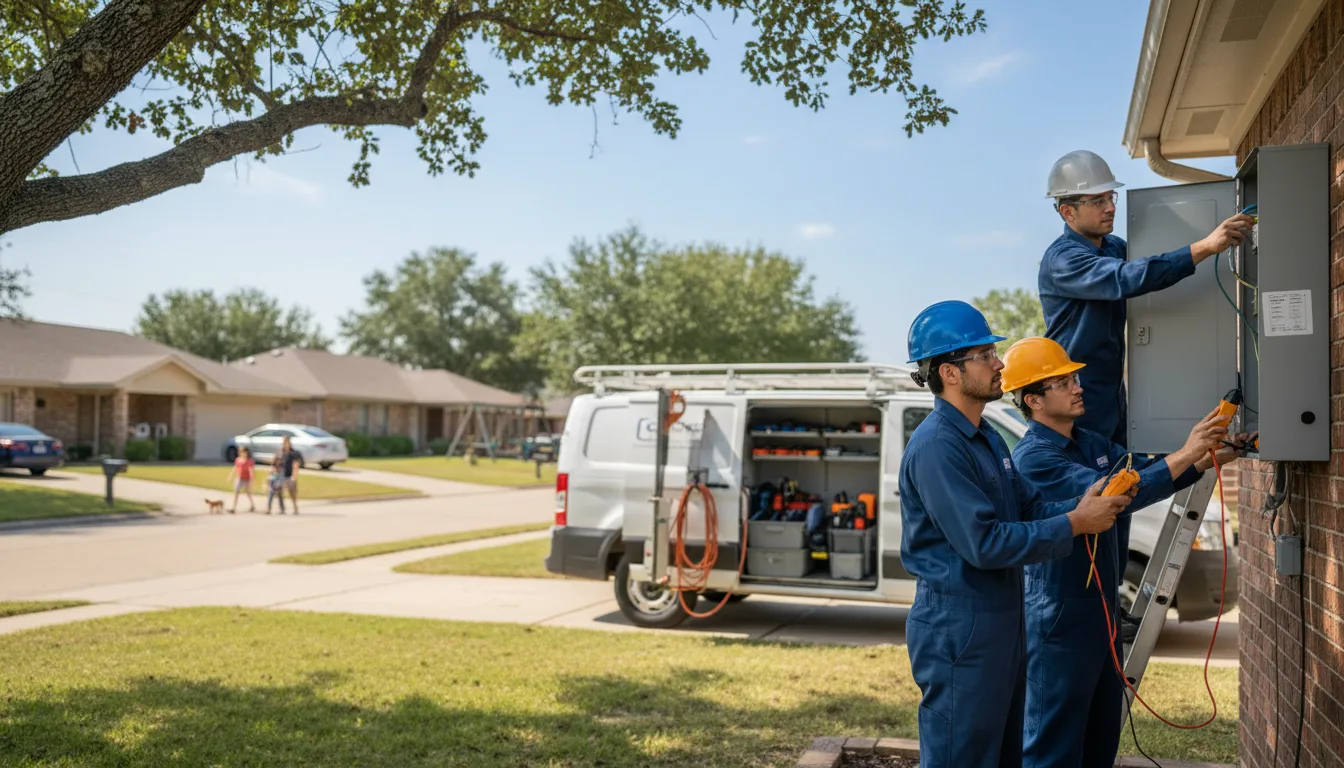 Certified electrician providing emergency electrical services in Nolan, TX